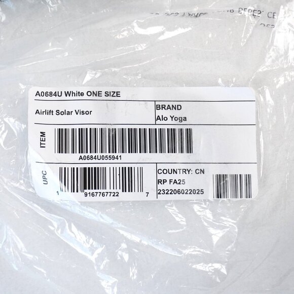 ALO Yoga Airlift Holographic Solar Visor w/ Adjustable Buckle in White OS - NWT - Picture 10 of 10